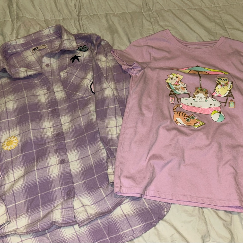 Girls Tops Size 10/12, 2 Piece Lot